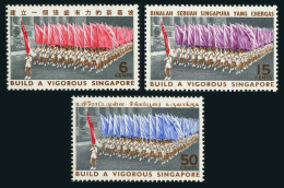 Singapore 77-79, MNH. Mi 77-79. Build & Vigorous Campaign, 1967. Marching Women. - Singapour (1959-...)