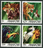 Singapore 202-205, MNH. Mi 205-208. Singapore Zoo, 1973. Tiger, Orangutans, Lion - Singapore (1959-...)