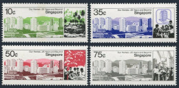 Singapore 469-472,472a Sheet,MNH.Michel 479-482,Bl.18. Modern Housing,1985. - Singapour (1959-...)