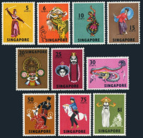Singapore 86-95, MNH. Michel 86-95. Dance, Masks, 1968. - Singapore (1959-...)