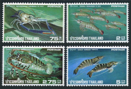 Thailand 780-783,lightly Hinged.Michel 799-802. Shrimp And Lobster Exports,1976. - Thailand