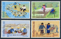 Thailand 595-598,lightly Hinged.Mi 611-614. Rural Occupations.Duck,Fishermen, - Thaïlande