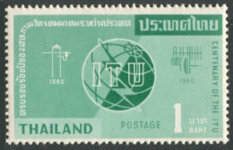 Thailand 430,lightly Hinged,Michel 446. ITU-100,1965.Communications Equipment. - Thailand
