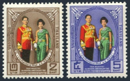 Thailand 428-429,MNH. Wedding Of King Bhumibol Adulyadej & Queen Sikirit,1965. - Thaïlande