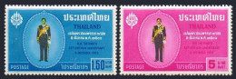 Thailand 419-420,hinged.Mi 435-436. Kind Bhumibol Adulyadej,36th Birthday.1963. - Thailand