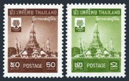 Thailand 337-338, Hinged. Mi 347-348. World Refugee Year WRY-1960. Wat Arun. - Thailand