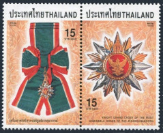 Thailand 1845-1846a Pair,MNH. Knight Grand Cross,order,1998. - Thaïlande