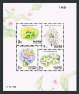 Thailand 1696a Sheet,MNH.Michel Bl.89. New Year 1997.Flowers. - Thaïlande