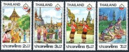 Thailand 1186-1189,MNH.Mi 1210-1213. Tourism Year 1987. Ceremonies, Festivals. - Tailandia
