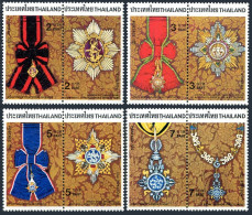 Thailand 1278-1285a Pairs, MNH. Michel 1283-1290. Thai Royal Orders 1988. - Thaïlande