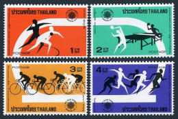 Thailand 774-777,777a,MNH.Michel 793-796,Bl.8. 8th SEAP Games,1975.Table Tennis, - Thailand