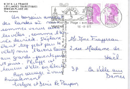 TIMBRE N° 2247  -  MARIANNE DE GANDON -  PAIRE  - TARIF DU 1  8 85 -    SUR CP   - 1985  - - Tariffe Postali