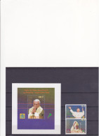 Rwanda COB BL107+ 1377/8 - Visite Du Pape Jean-Paul II / Bezoek Van Paus Johannes Paulus II- MNH-postfris-neuf - Unused Stamps
