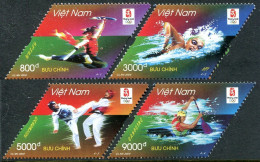 Viet Nam 3326-3329, MNH. Olympocs Beijing-2008. Wushu,Swimming, Taekwondo, Canoe - Vietnam