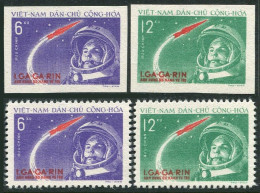 Viet Nam 160-161 Perf & Imperf, MNH.Mi 166-167. Yuri Gagarin, Space Flight 1961. - Vietnam