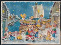 KERSTMIS KALENDER  N° 851 C KRÜGER KALENDER  JAREN 50. 280 X 200 MM                                     2 SCANS - Groot Formaat: 1941-60