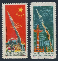 Viet Nam 469-470,MNH-yellowish.Mi 483-484. 1st Chinese Ballistic Missile,1967. - Vietnam