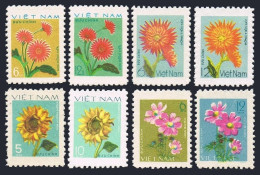 Viet Nam 892-895,921-924,MNH. Flowers 1977-1978.Pink,Orange,Sunflower,Pansy. - Vietnam