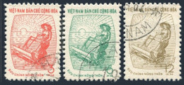 Viet Nam O33-O35,CTO.Michel D33-D35. Official Stamps 1962.Planting Rice. - Viêt-Nam