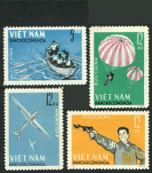 Viet Nam 320-323,hinged.Michel 330-333.National Defense Games,1964.Rowing,Glider - Viêt-Nam