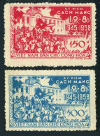 Viet Nam 78-79, Lightly Hinged. Michel 79-80. August Revolution, 13th Ann. 1958. - Vietnam