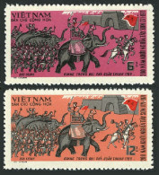Viet Nam 625-626,MNH.Michel 655-656. Tay Son Uprising,200,1971.Horses,Elephants. - Viêt-Nam