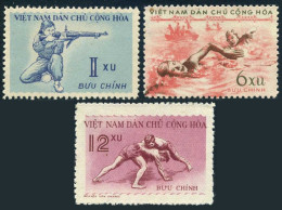 Viet Nam 102-104, MNH. Michel 105-107. 1959. Shooting, Swimming, Wrestling. - Vietnam