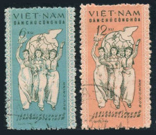 Viet Nam 146-147,CTO.Michel 152-153. Vietnamese Women Union,Congress 1961. - Viêt-Nam