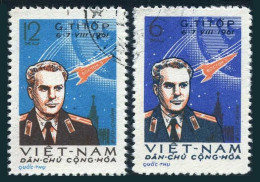 Viet Nam 174-175, CTO. Michel 181-182. Gherman Titov. Space Flight 1961. - Viêt-Nam