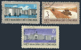 Viet Nam 200-202,CTO.Michel 211-213. Five Year Plan,1962.Farm,Institute. - Vietnam