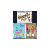 Viet Nam South 506-508, MNH. Mi 584-586. Lunar New Year 1975, Tet, Dance, Gifts, - Vietnam