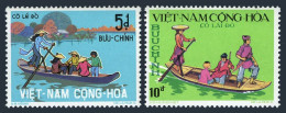 Viet Nam South 466-467, MNH. Michel 544-545. Sampan Ferry Women, 1974. - Viêt-Nam