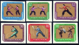 Viet Nam 515-520 Imperf,MNH. Martial Arts 1968.Fencing, - Vietnam