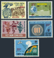 Viet Nam South 496-500, MNH. Mi 568,575-578. New Value 1974-1975. Space, Rice, - Viêt-Nam