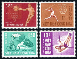 Viet Nam South 272-275, Hinged. Sport 1965. Basketball,Javelin,Torch,Pole Vault. - Vietnam