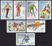 Viet Nam 1351-1357,1358,MNH. Mi 1402-1409.Bl.24. Olympics Sarajevo-1984. Hockey, - Viêt-Nam