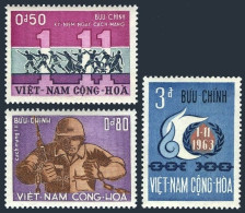 Viet Nam South 244-246, MNH. Mi 321-323. Revolution November 1963, 1st Ann. 1964 - Viêt-Nam