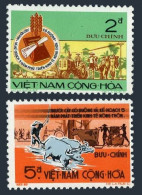 Viet Nam South 448-449, MNH. Mi 553-554. Agrarian Reform, 1973. Water Buffalo. - Viêt-Nam