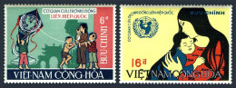 Viet Nam South 337-338, MNH. Mi 414-415. UNICEF 1968. Mother,Child. Flying Kite. - Viêt-Nam