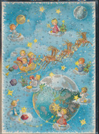 KERSTMIS KALENDER  N° 851 C KRÜGER KALENDER  JAREN 50. 280 X 200 MM                                     2 SCANS - Formato Grande : 1941-60