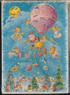 KERSTMIS KALENDER  N° 851 C KRÜGER KALENDER  JAREN 50. 280 X 200 MM                                     2 SCANS - Grossformat : 1941-60