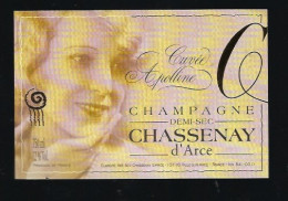 Etiquette Champagne   Demi Sec  Cuvée Appoline  Chassenay D'Arce  Ville Sur Arce Aube 10 " Femme" - Champagner