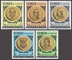 Yemen Kingdom 202-206 Michel, MNH. Peace Leaders, 1966. Nehru, Hammarskjold, - Yemen