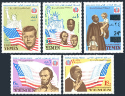Yemen Kingdom 585-589 Michel, MNH. John Kennedy, Lincoln, Martin Luther King. - Yemen