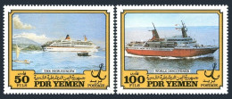 Yemen PDR 307-308, 309 Ad 310 Sheets, MNH. Michel 328-329, Bl.15-16. Ships 1983. - Jemen