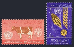 Yemen YAR 162-163 Blocks/4,MLH/MNH.Michel 283-284. Freedom From Hunger,FAO 1963. - Jemen