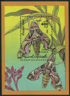 Yemen 548,MNH.Michel Bl.3. Butterflies And Moths,1990.Daphnis Nerii. - Yémen