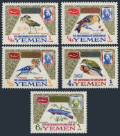 Yemen Kingdom 148-152 Michel,MNH.Birds,1965.Scopus Umbretta,Acanthis,Upopa Upops - Yémen