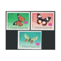 Yemen Kingdom 448A-450A,448B-450B Michel. Butterflies 1968. - Yemen