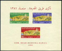 Yemen 126a Sheet,MNH.Michel Bl.5. Hodeida-San's Highway,1961. - Jemen